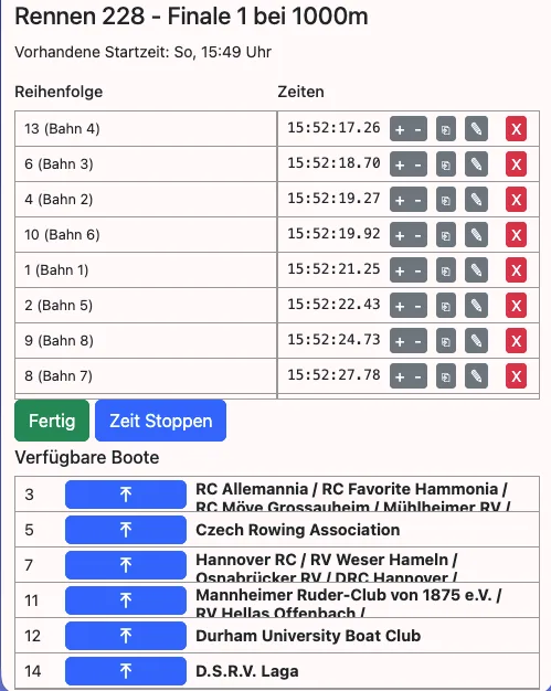 Zwischenzeitmessung auf iPhone